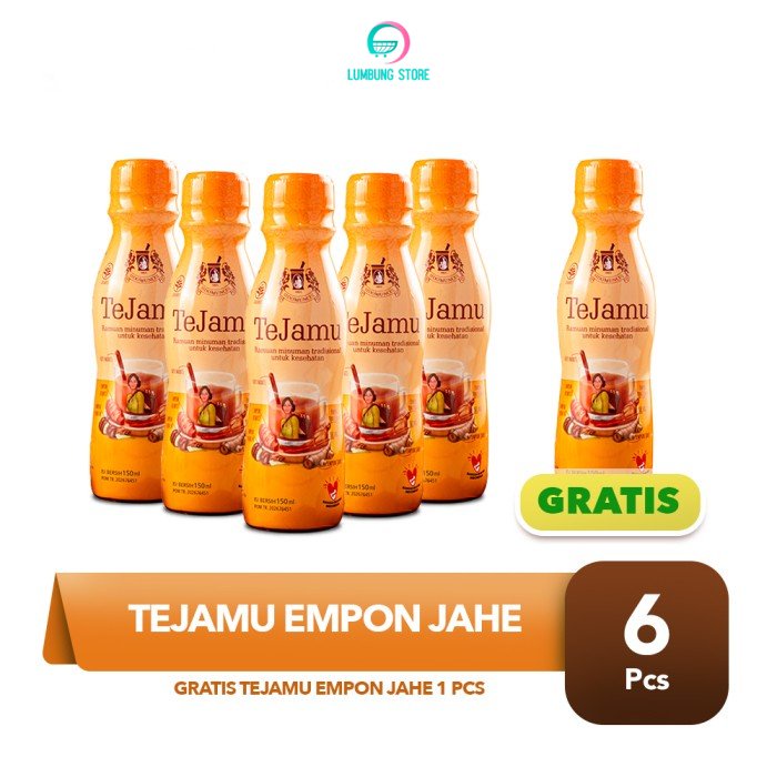

Minuman Tradisional TeJamu Empon Jahe 150ml Daya Tahan - Buy 5 Get 1