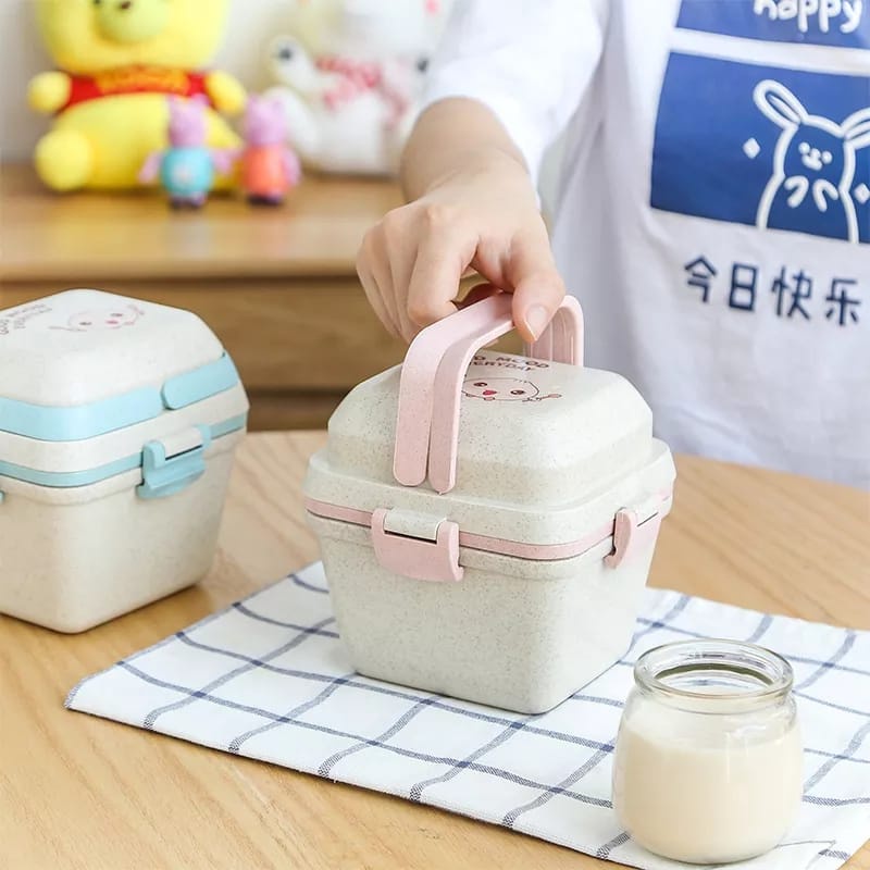 Kotak Bekal Makan Multi Layer Set Free Sendok jp02