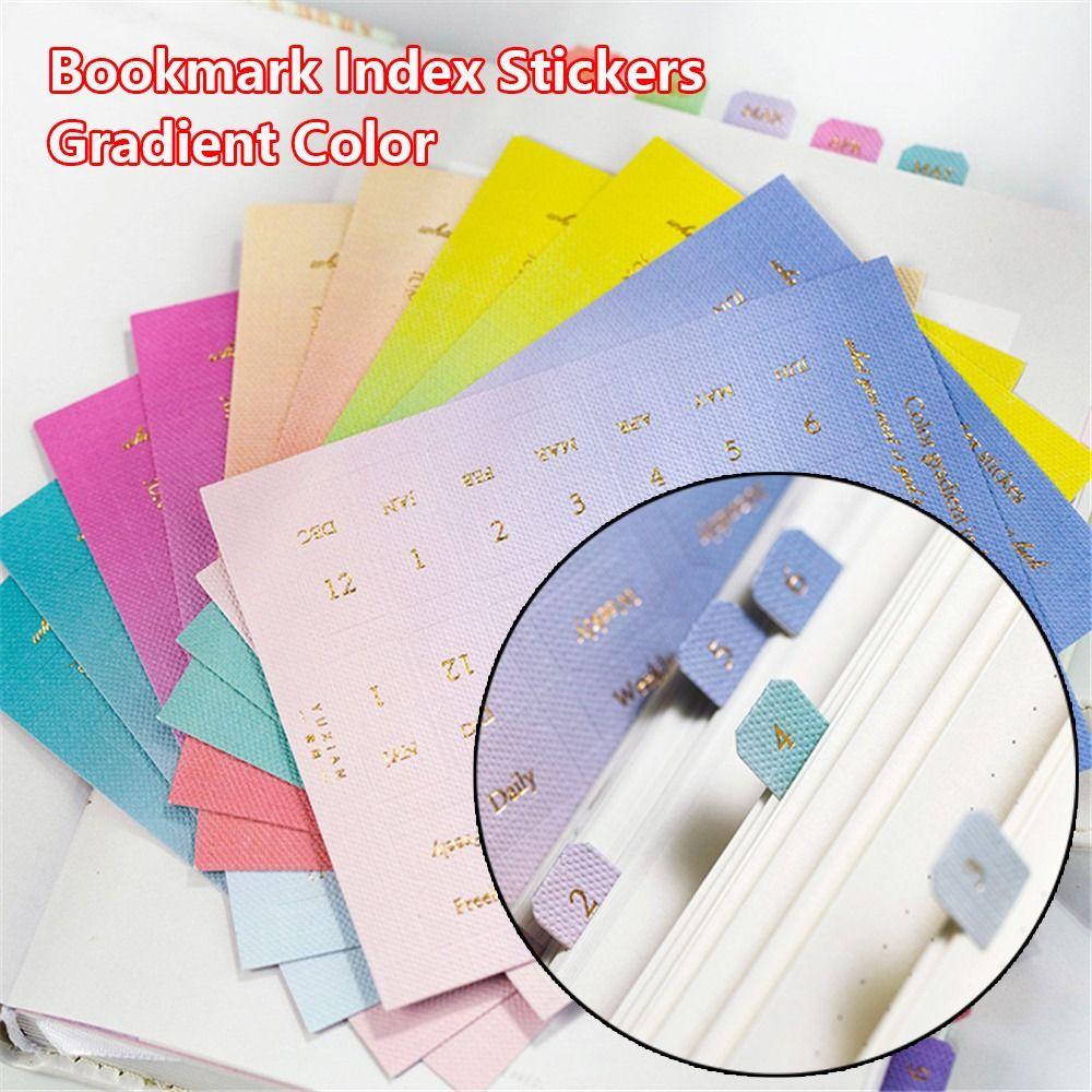 Nanas 2tas 20lembar Bookmark Siswa Warna Gradasi Label Indeks Scrapbooking DIY