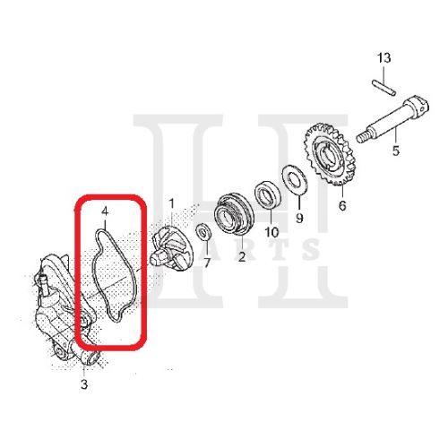 ORING PACKING SIL TUTUP POMPA  AIR GASKET WATER PUMP AS SONIC SUPRA GTR NEW CB CBR 150R LED 19226-K56-N00 ASLI ORIGINAL AHM HGP HONDA