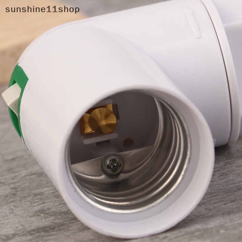 Sho 1Pc E27 Socket Lampu Bohlam Adaptor 360derajat Dasar Cahaya Yang Dapat Disesuaikan EU US Plug N