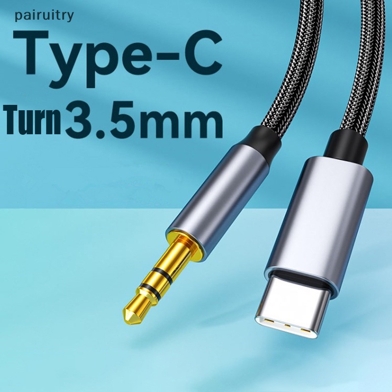 Kabel Aux PRT Tipe C Ke 3.5mm Kabel Speaker Kabel Audio Untuk Converter Headphone Mobil PRT