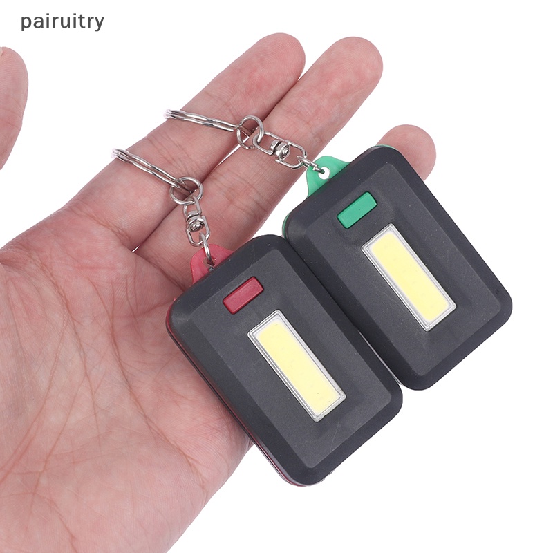 Prt 1PCS Portable Mini COB LED Gantungan Kunci Senter Key Chain Torch Light Lamp PRT