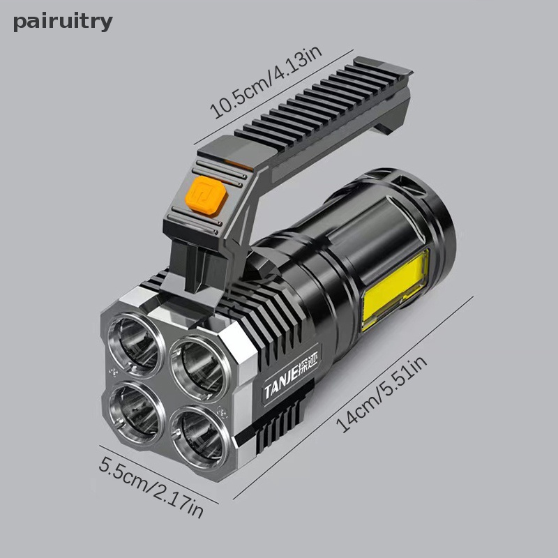 Senter PRT High Lumens Rechargeable, Senter Genggam Kuat Tahan Air PRT