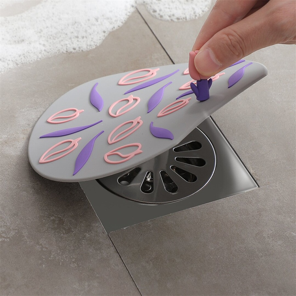 Home Floor Drain Odor Proof Penutup Wastafel Dapur Kamar Mandi Selokan Sealing Insect Proof Silang Tahan Bau Silicone Floor Drain Pad