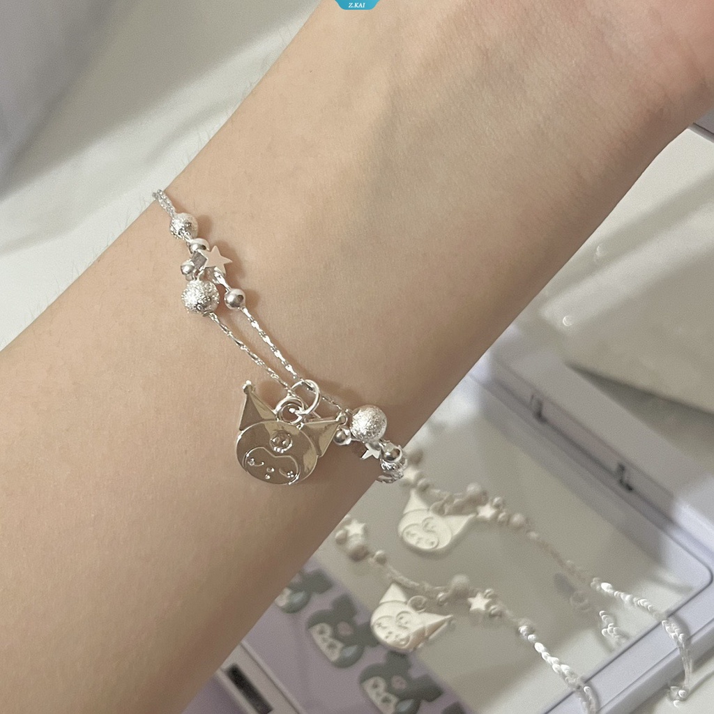 Sanrio Gelang Kawaii Cinnamoroll Kuromi Gadis Perhiasan Lucu HelloKitty My Melody Kartun Manis Gelang Gadis Perhiasan Festival Hadiah [ZK]