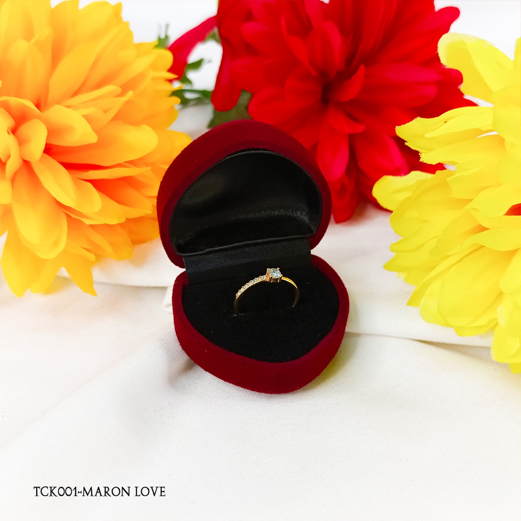 Box Cincin Kotak Cincin Tempat Cincin Ring Box Beludru TCK001