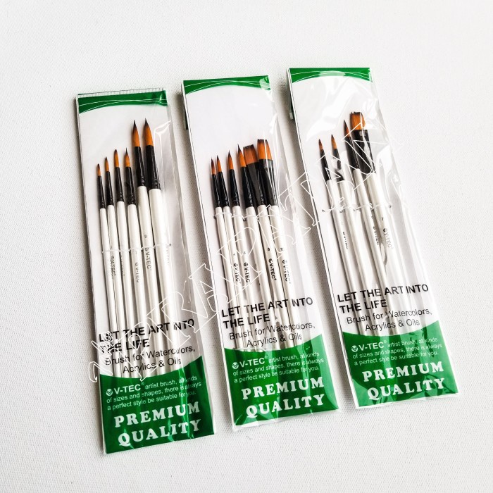 

Kuas Lukis Round V-TEC set 6 pcs A0018H-6A/6 / V-TEC Paint Brush