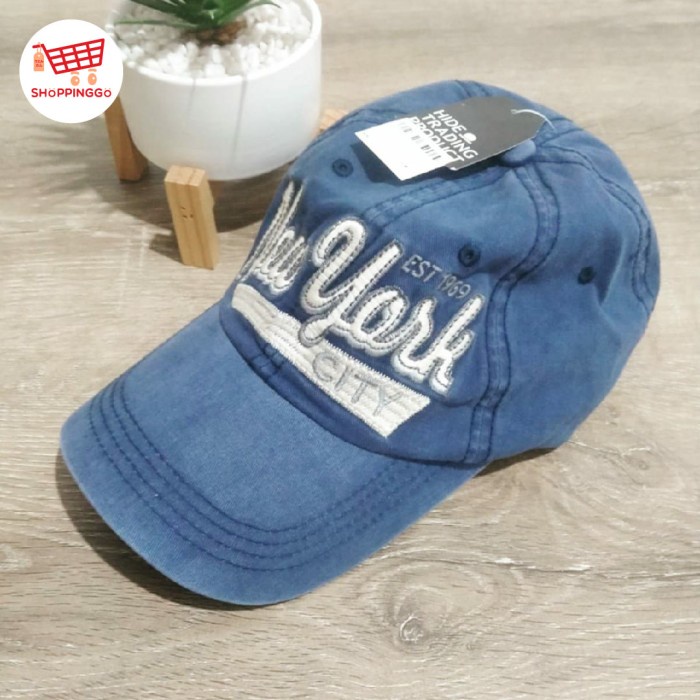 Topi New York City NYC Baseball Cap Original Yankees Import - Denim
