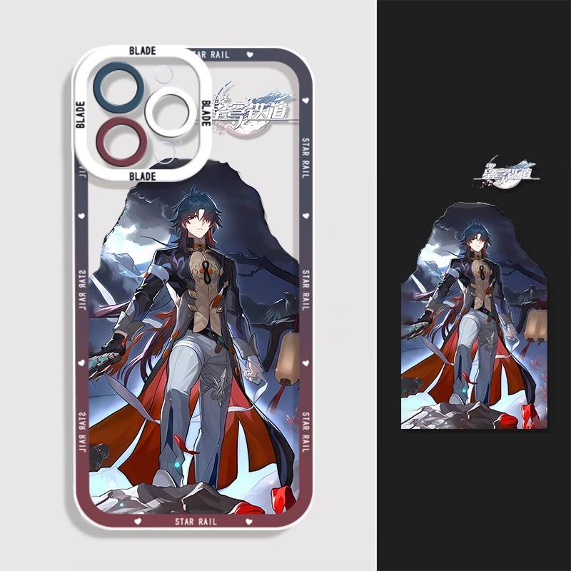 IPHONE Honkai Star Rail Himeko Soft Case Kompatibel Untuk Iphone14 11 13 12 Pro Max XS XR X8 7 6S Plus Pisau Mini Dan Heng Casing Ponsel Transparan TPU Silikon Shockproof Cover