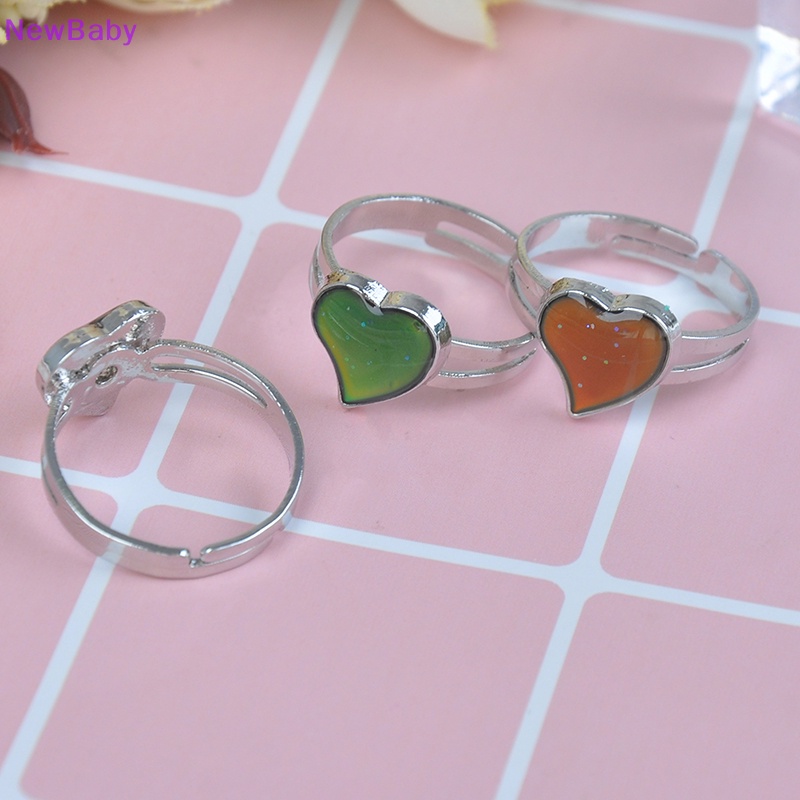 Newbaby Mood ring band Berubah Warna by temperature ajustable heart  Id