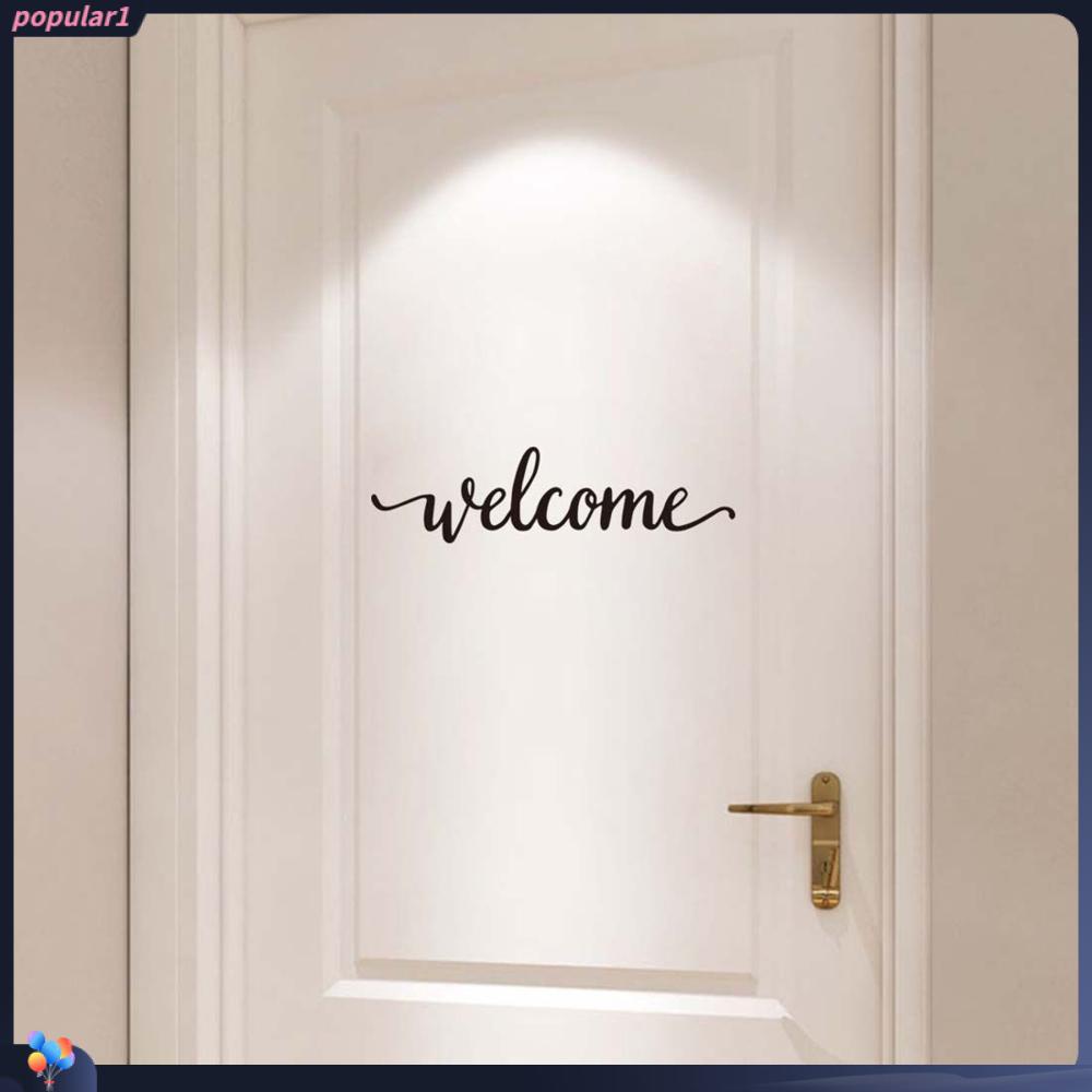 Populer Welcome Wall Art Sticker Dekorasi Rumah Kamar Tidur Kantor Ruang Tamu Modern