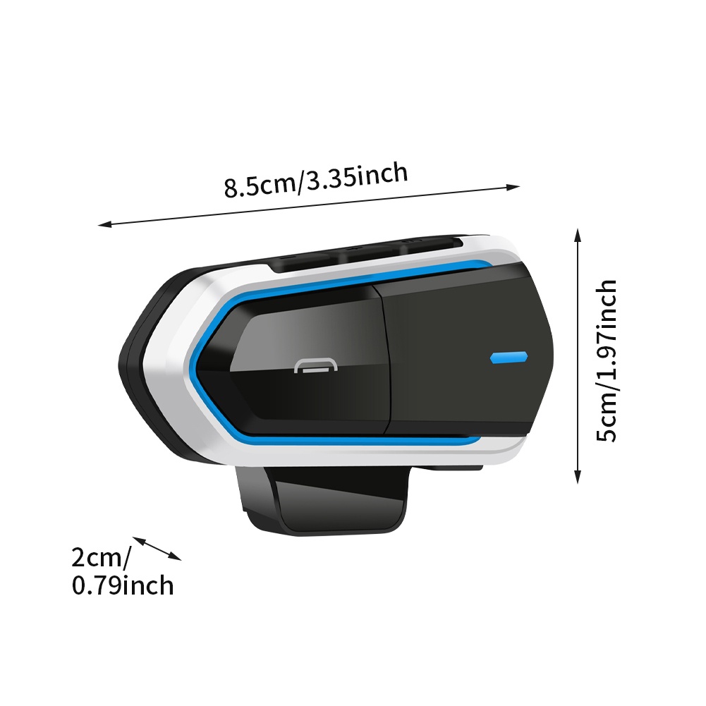 Helm Sepeda Motor Headset Bluetooth Headset Hands Free Call Kit IP67 Bluetooth 5.0