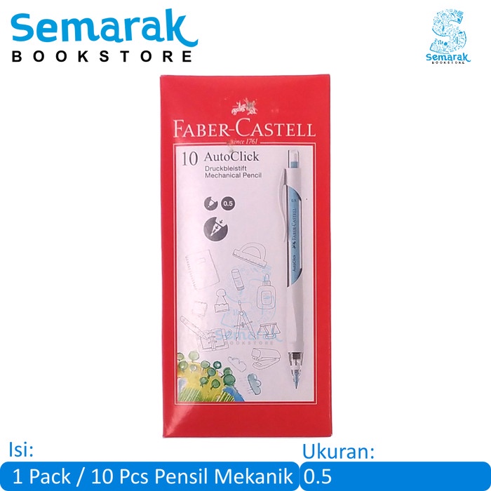 

Faber Castell AutoClick Mechanical Pencil Pensil Mekanik 0.5 [1 Pack]