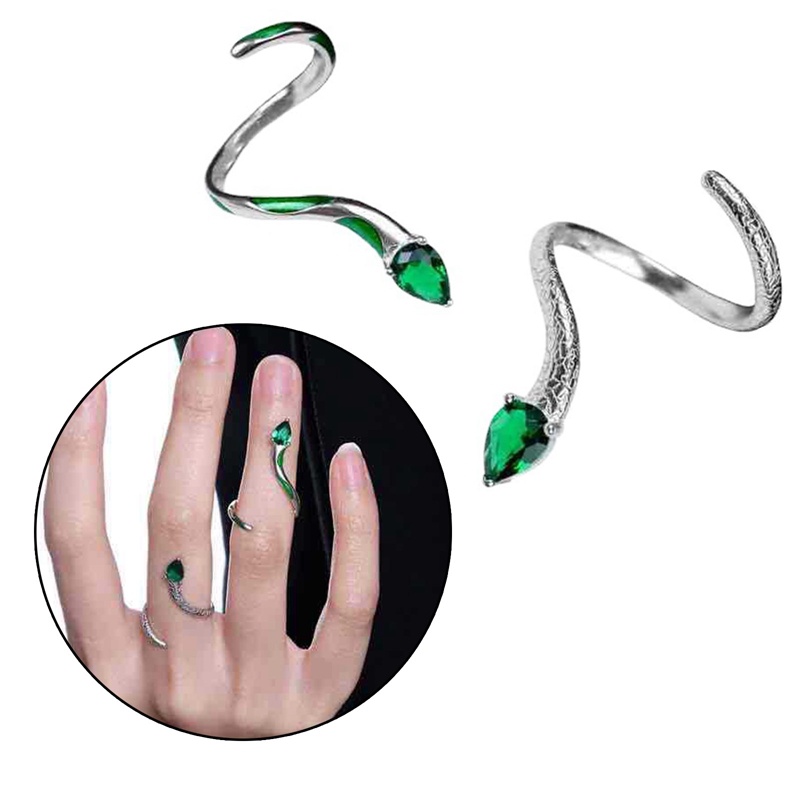 Punk Smart Snake Spirit Fingertip Ring Cincin Bersama Kepribadian Gadis Keren Trendi Cincin Ekor Gaya Manis Keren Aksesoris Baru