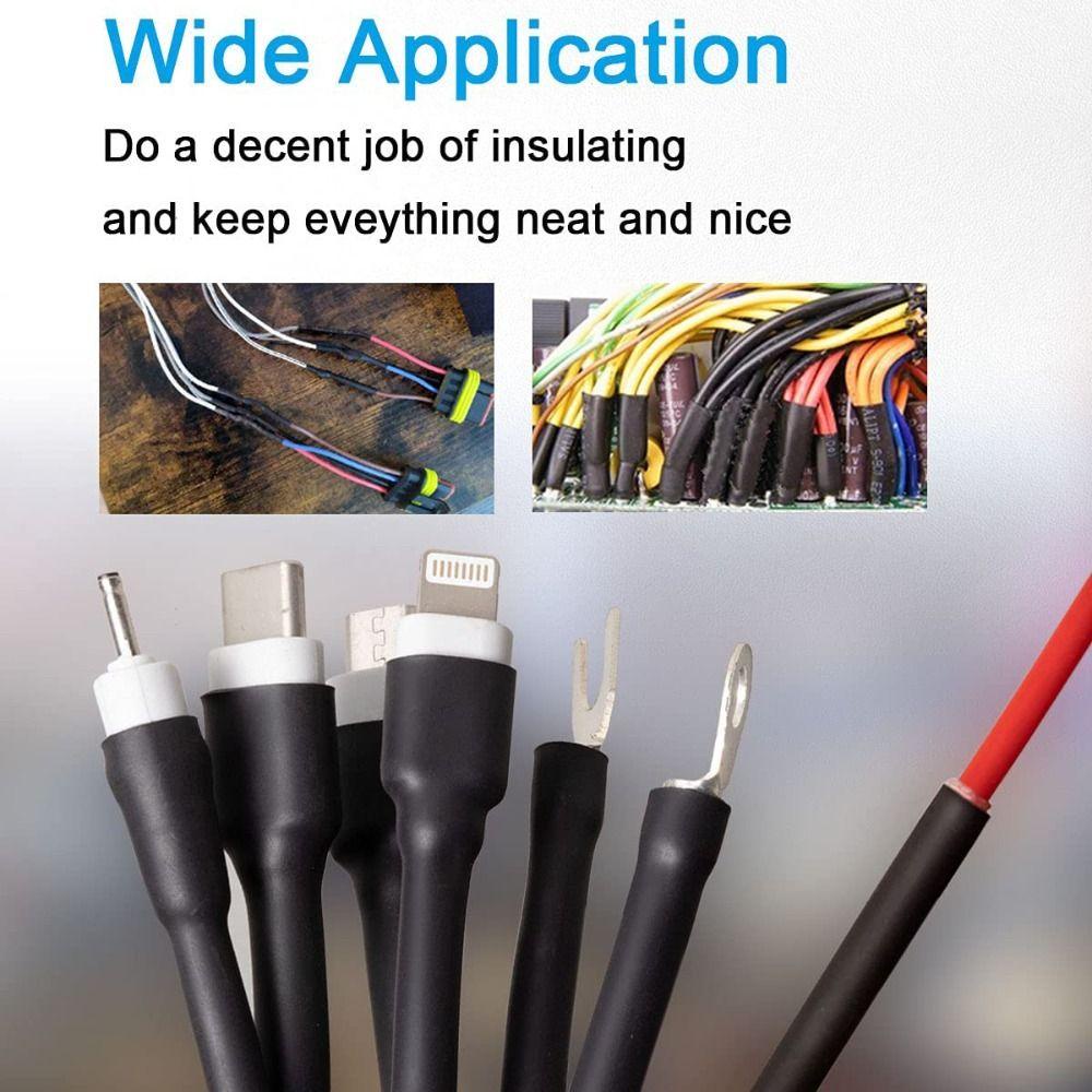 TOP 300pcs Heat Shrink Tubing Dengan Wadah Penyimpanan Water-proof Wire Insulation Shrinkage Tube Rasio 3:1