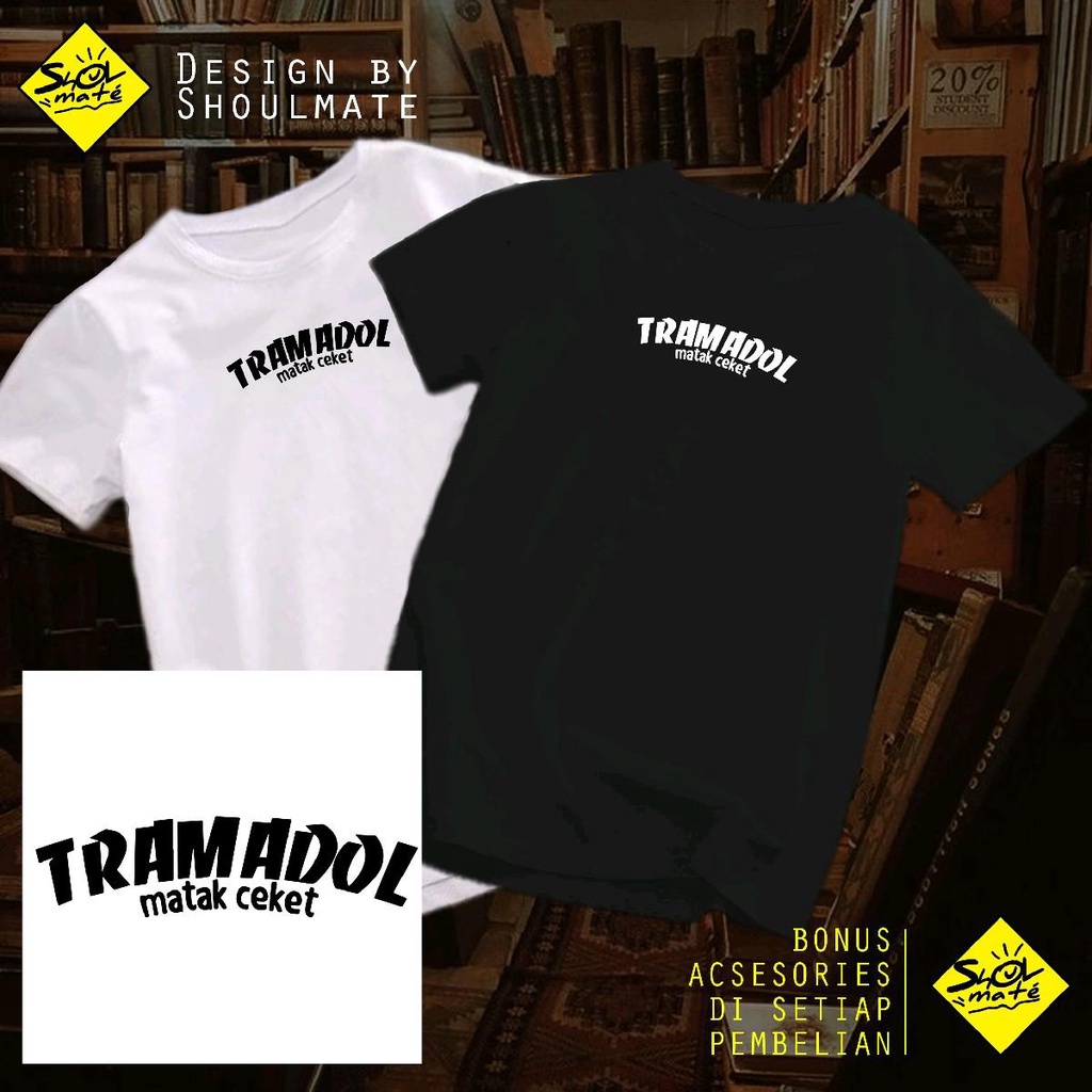 Kaos TRAMADOL Pria Wanita Combad 24s BAHAN TEBAL size Luar ALL SIZE