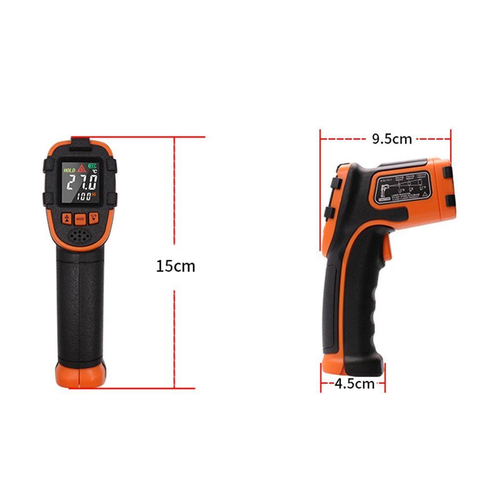 TOP Termometer Infrared Digital Untuk Masak Dapur Kulkas Pizza Oven Adjustable Bukan Untuk Manusia Non Kontak -50°C~390°C (-58°F~734°F)