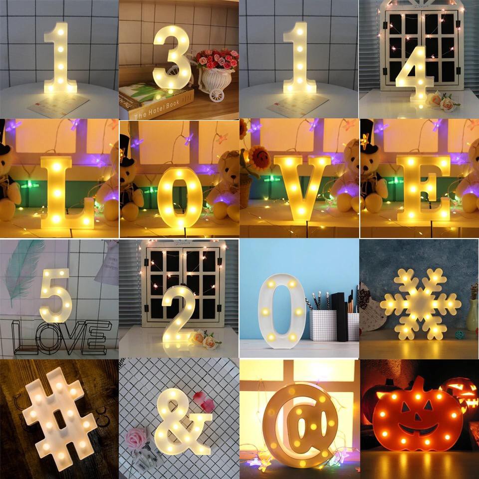 𝘈𝘉𝘎✰ Lampu Dekorasi Huruf Simbol Dan Angka / Lampu Tidur LED / Lampu Hias Tumblr Aesthetic Estetik / Lampu LED Hiasan Dekorasi Cafe Bar Restoran / Lampu Night Lamp Hias Tidur Malam Dekorasi Hiasan Pajangan Dekor Karakter Indoor Outdoor 1094