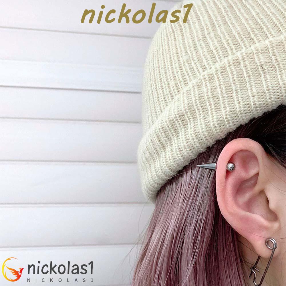 Nickolas1 Anting Tusuk 2pcs Wanita Bola Bulat Pria Fashion Perhiasan