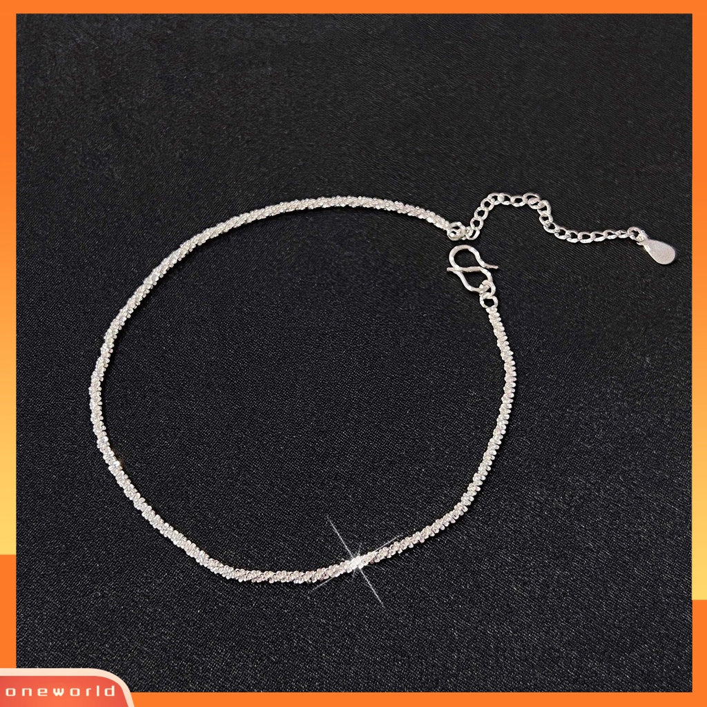 [WOD] 1pc Gelang Kaki Berkilau Dipanjangkan Rantai Anti Karat Dapat Disesuaikan Indah Hias Tipis Minimalis Shiny Chain Anklet Wanita Perhiasan