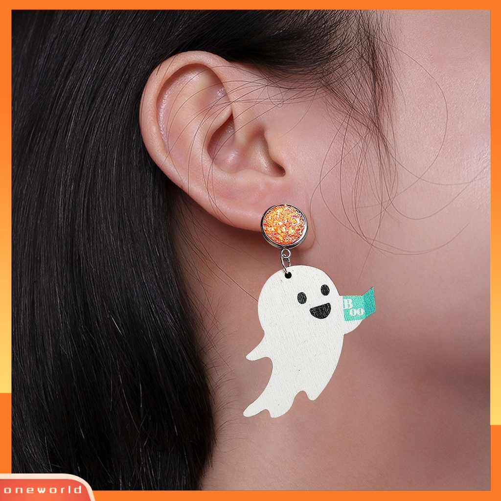 [WOD] 1pasang Anting Kreatif Indah Pengerjaan Halus Dekorasi Halloween Anting Labu Lucu Untuk Pesta