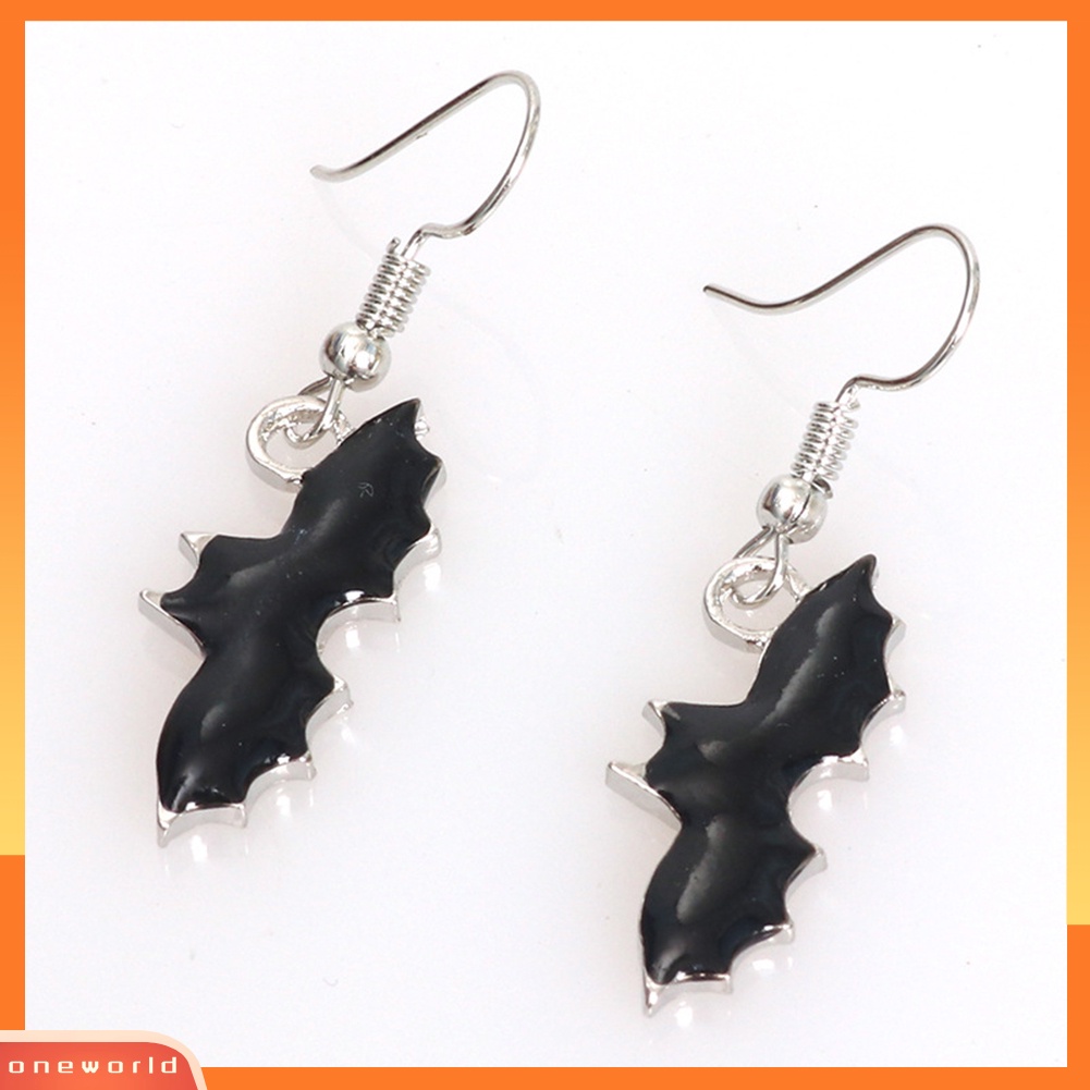 [WOD] Woman Halloween Spider Bat Pumpkin Boo Huruf Liontin Kait Anting Perhiasan Hadiah