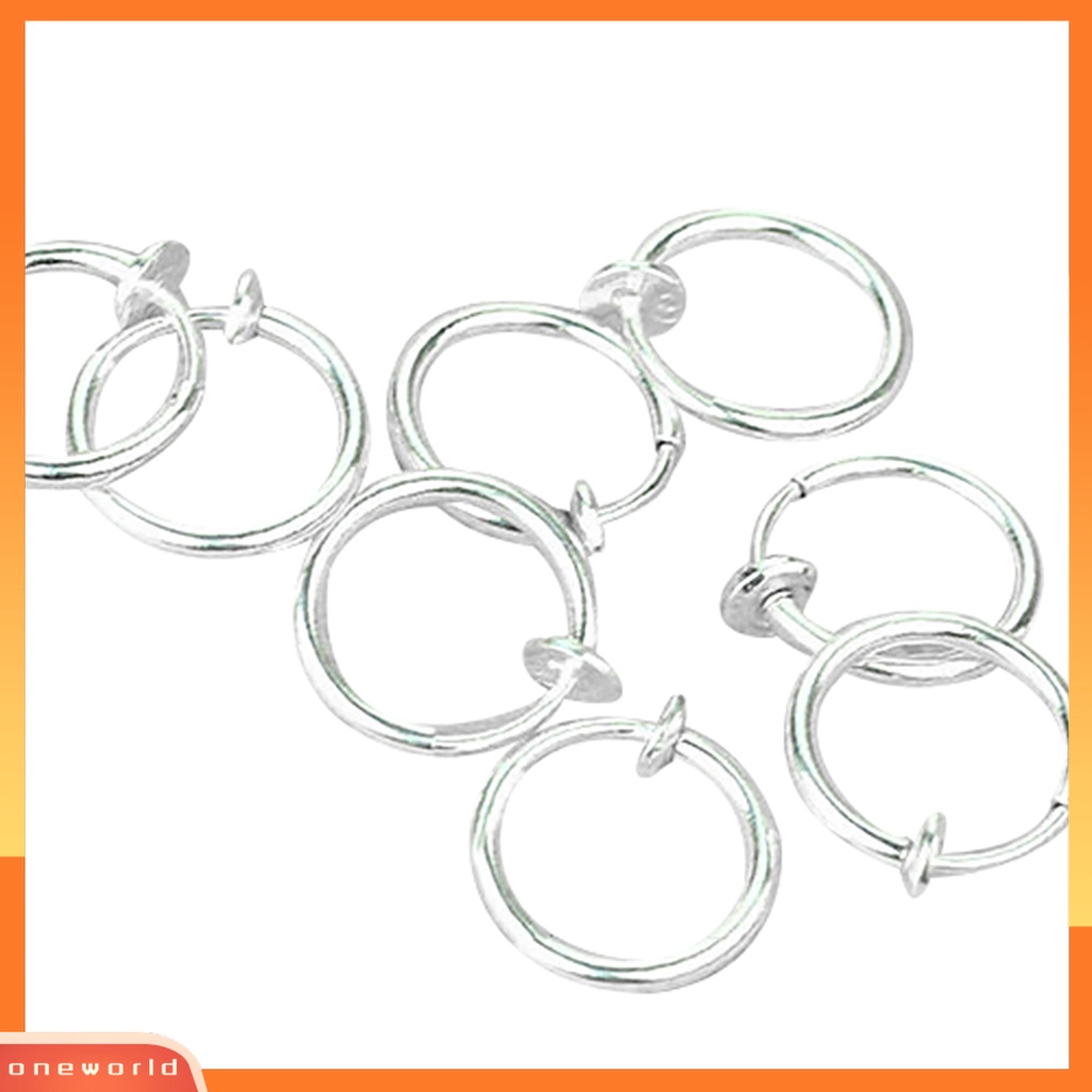 [WOD] 8pcs Cincin Hidung Hoop Ring Hidung Non Piercing Ramah Kulit Untuk Pria