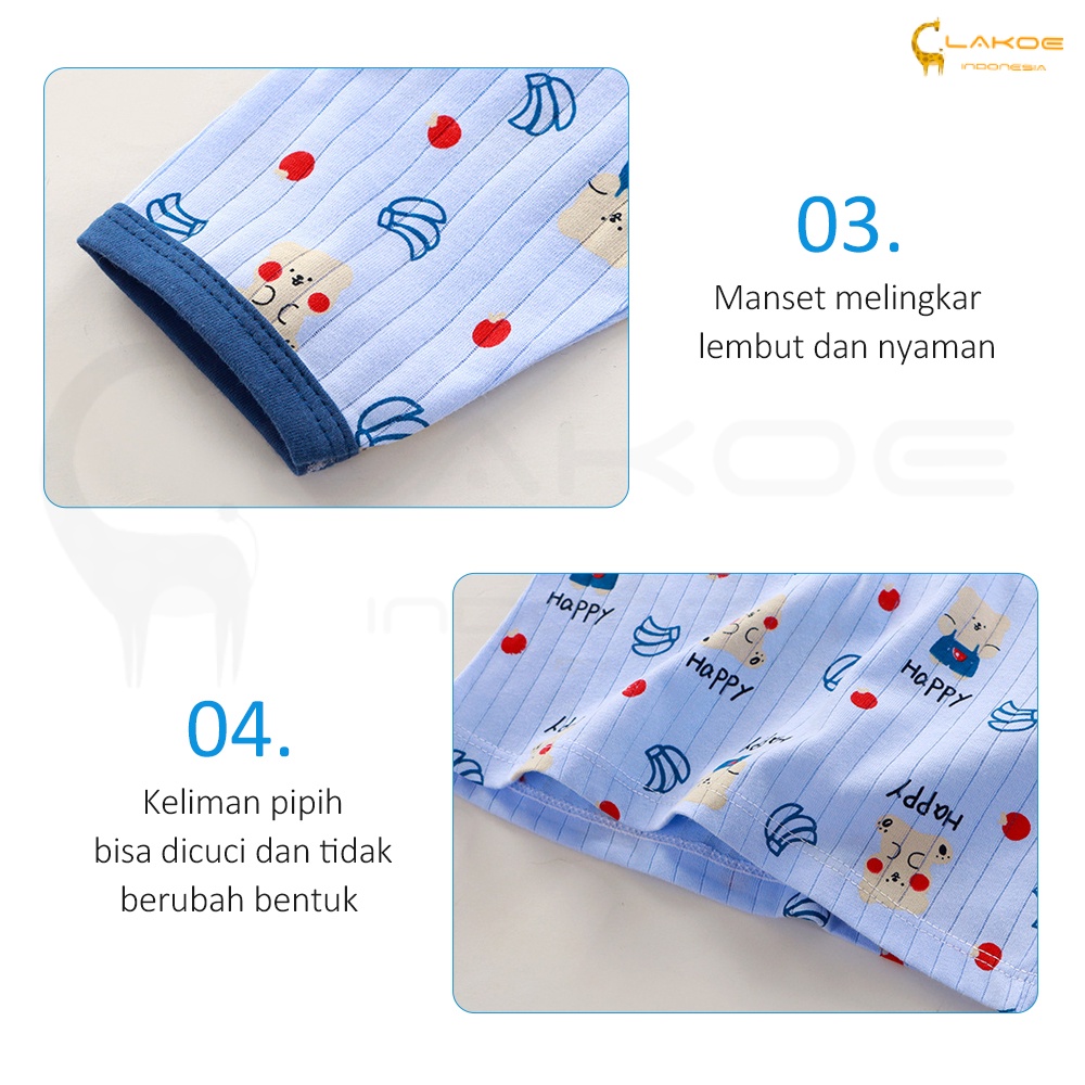 Lakoe Piyama Anak Lengan Pendek/1-3 Tahun Baju Tidur Anak/Baju Setelan Anak Bayi