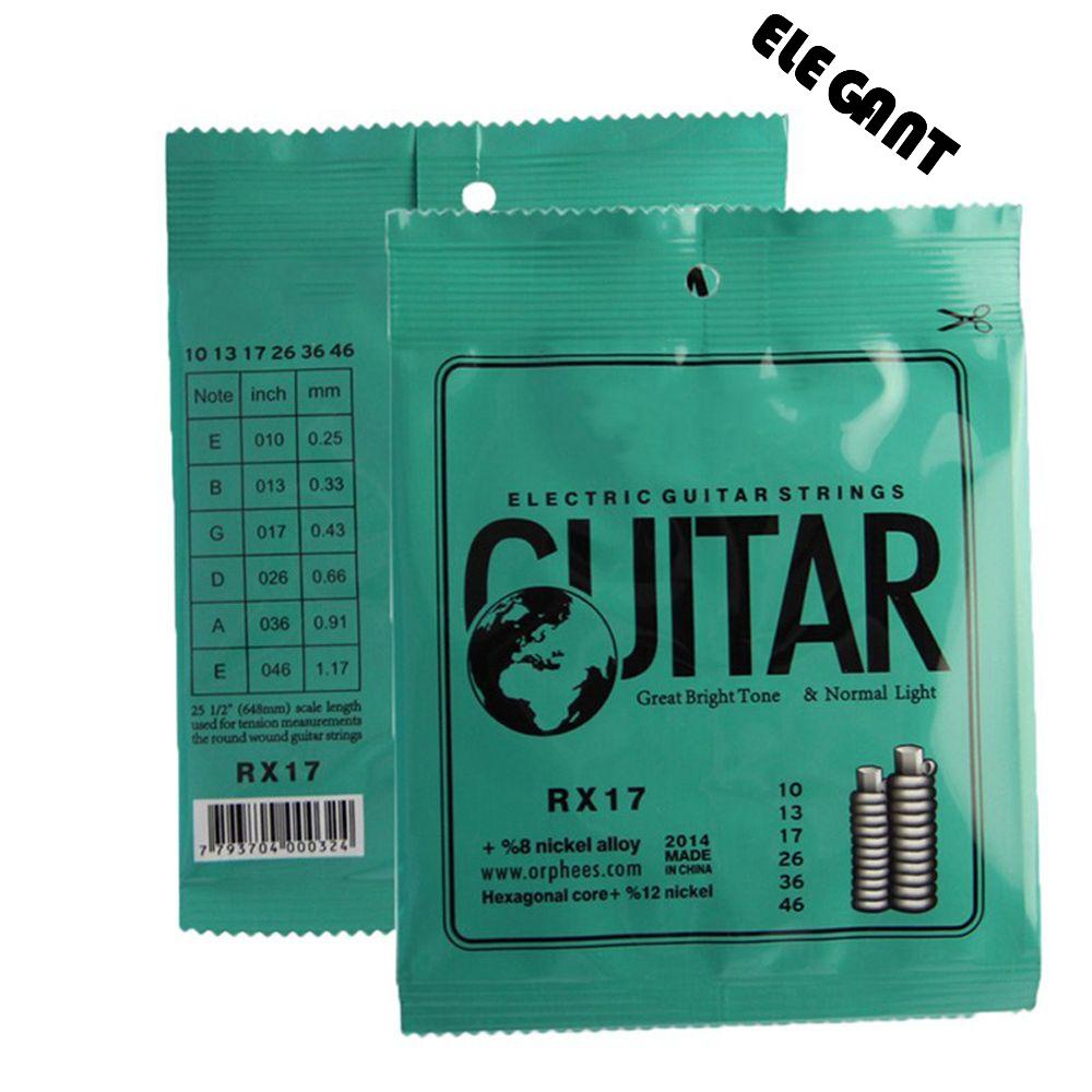 [Elegan] Set Senar Gitar Listrik RX15 /17 /19 Nada Terang Besar Aksesoris Alat Musik Gitar Listrik Logam Super Ringan 6 String