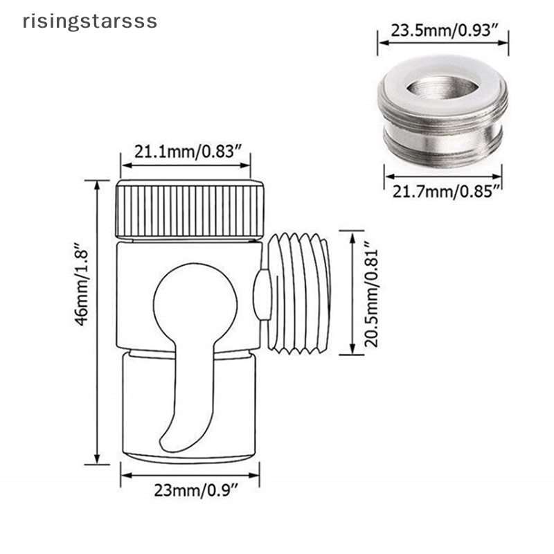 Rsid Span-new Saklar Adaptor Kran Wastafel Dapur Splitter Diverter Valve Penyambung Keran Air Jelly