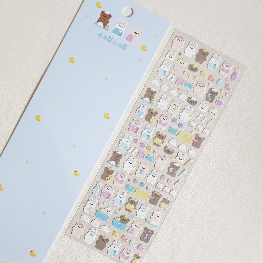 Galicici Korean New Super Besar Sheet Series Stiker/ PET Cantik Panas Silver Laser DIY Foto Dekorasi Bahan Decal