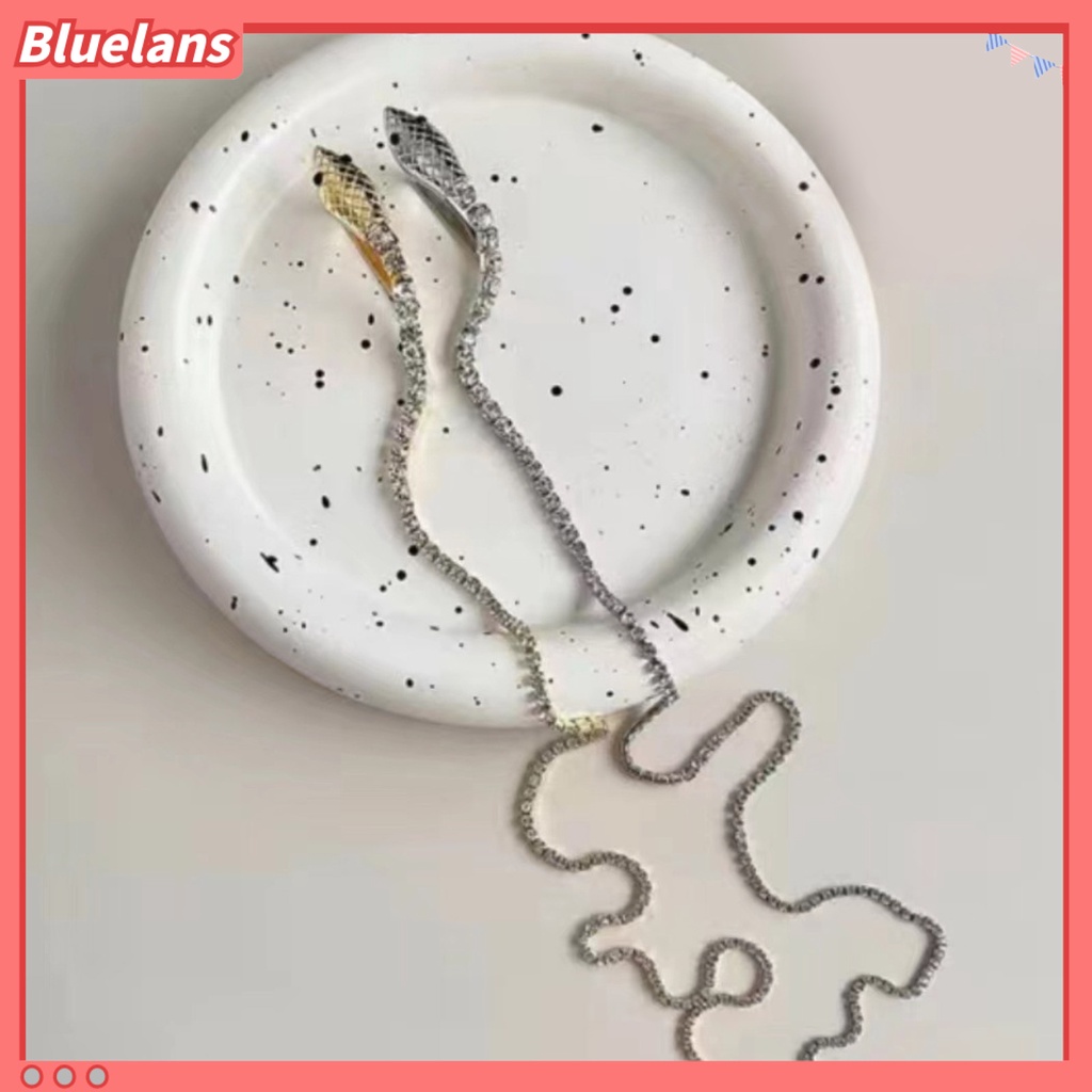 [BLS] Kepang Kepala Rantai Bentuk Ular Rumbai Panjang Berlian Imitasi Punk Bersinar Hiasan Rambut Dekorasi Rambut Daily Styling Tool