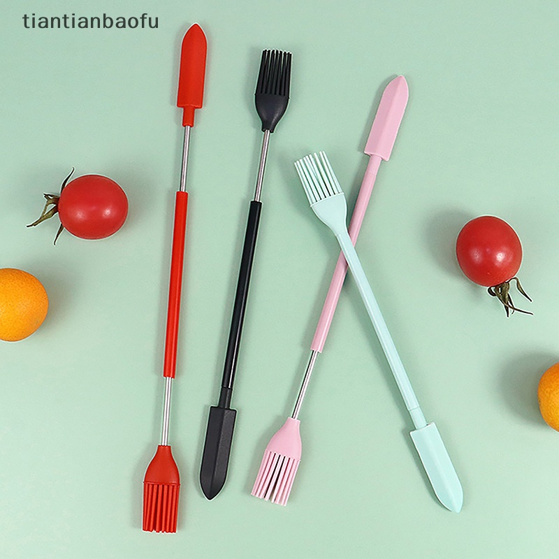 [tiantianbaofu] Scraper Silikon Mini Yang Dapat Ditarik Jam Deep Bottle Scraper Sendok Spatula Set Kitc Boutique