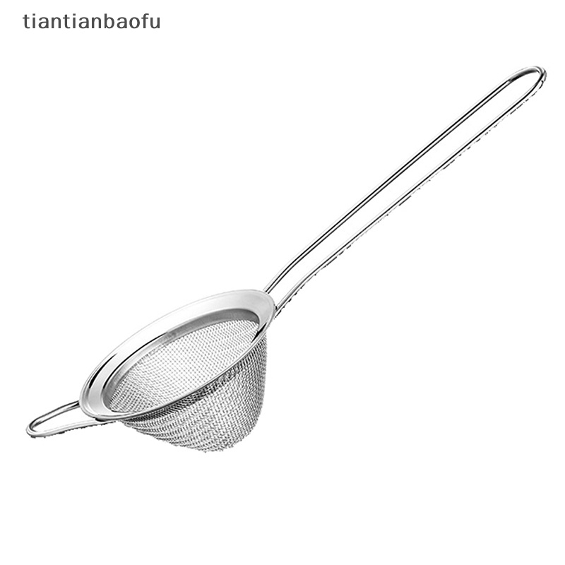 [tiantianbaofu] Saringan Kerucut Stainless Steel Jaring Halus Cocktail Bar Strainer Cone Strainer Butik