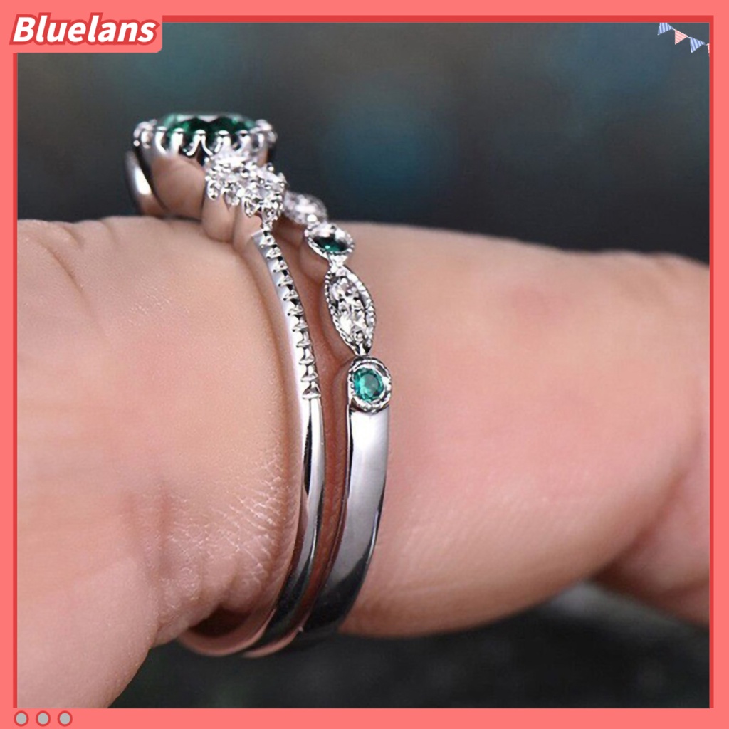 [BLS] 2pcs Perhiasan Jari Dual Type Tidak Alergi Tahan Lama Fashion Cycle Ring Untuk Hadiah