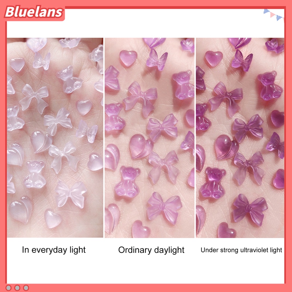 [BLM] 1kotak Hiasan Kuku Bentuk Indah Warna Hidup Resin All-Match 3D DIY Dekorasi Nail Art Manicure Tools Untuk Wanita