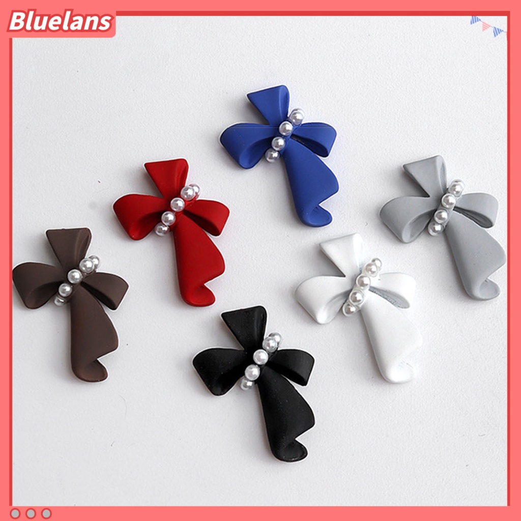 [BLM] 5pcs Hiasan Kuku Desain Mutiara Imitasi Warna Hidup Plastik Serba Guna 3D Busur-Simpul DIY Dekorasi Nail Art Aksesoris Kuku