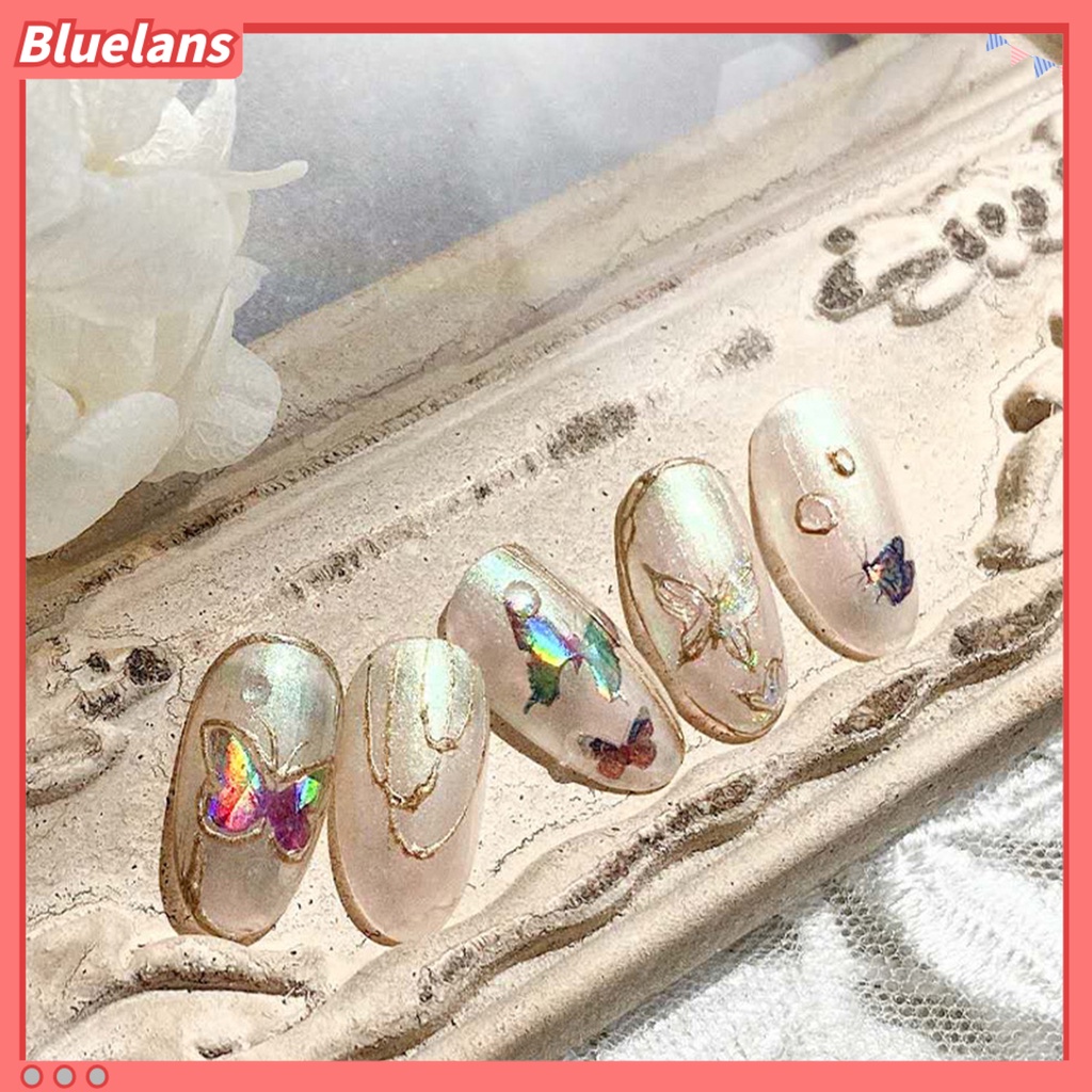 [BLM] Stiker Kuku Bentuk Indah Tahan Air Eye-catching Butterfly Nail Art Decal Easy-Peel Nail Nail Nail Nail Sticker Perlengkapan Kecantikan