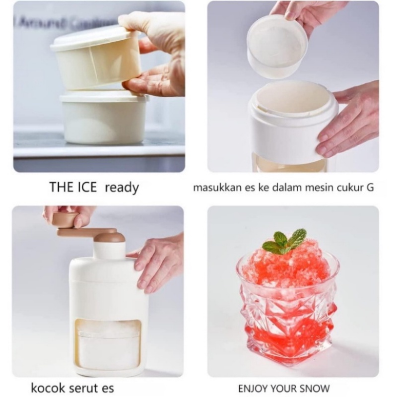 【COD】Ice Crushers Ice Shaved Ice Maker Untuk Pembuatan Smoothie Minuman Dingin Musim Panas