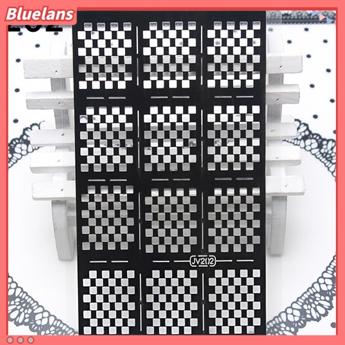 [BLM] 1lembar DIY Mudah Digunakan Manicure Irregular Hollow Stensil Nail Art Stiker Cap