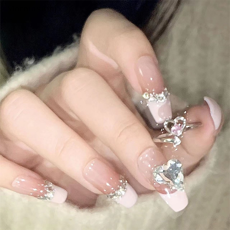 Mornin Fashion Shiny Pink Rhinestone Heart Opening Couple Rings Vintage Kristal Adjustable Finger Ring Untuk Wanita Kekasih Perhiasan Hadiah id