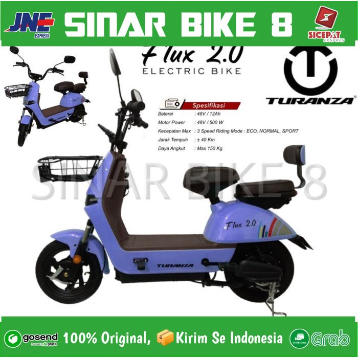 Sepeda Listrik Electric E Bike TURANZA FLUX 2.0 BY PACIFIC 500 Watt