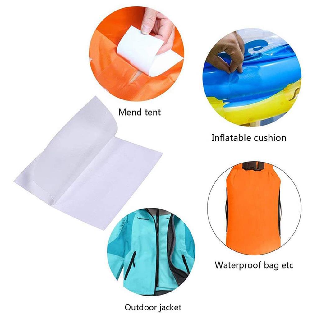 20pcs Patch Perbaikan Untuk Pelampung Renang PVC Tusukan Perbaikan Patch Untuk Kolam Mainan Tiup Pelampung Air Bed
