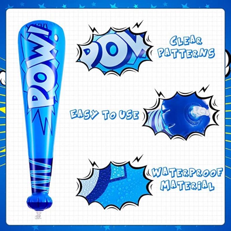 Mainan Tiup Kelelawar Baseball Warna-Warni PVC 42cm Berkualitas Tinggi/ Fun Stick Hammer Balloon Toys/ Alat Peraga Permainan Interaktif Pesta Ulang Tahun Anak
