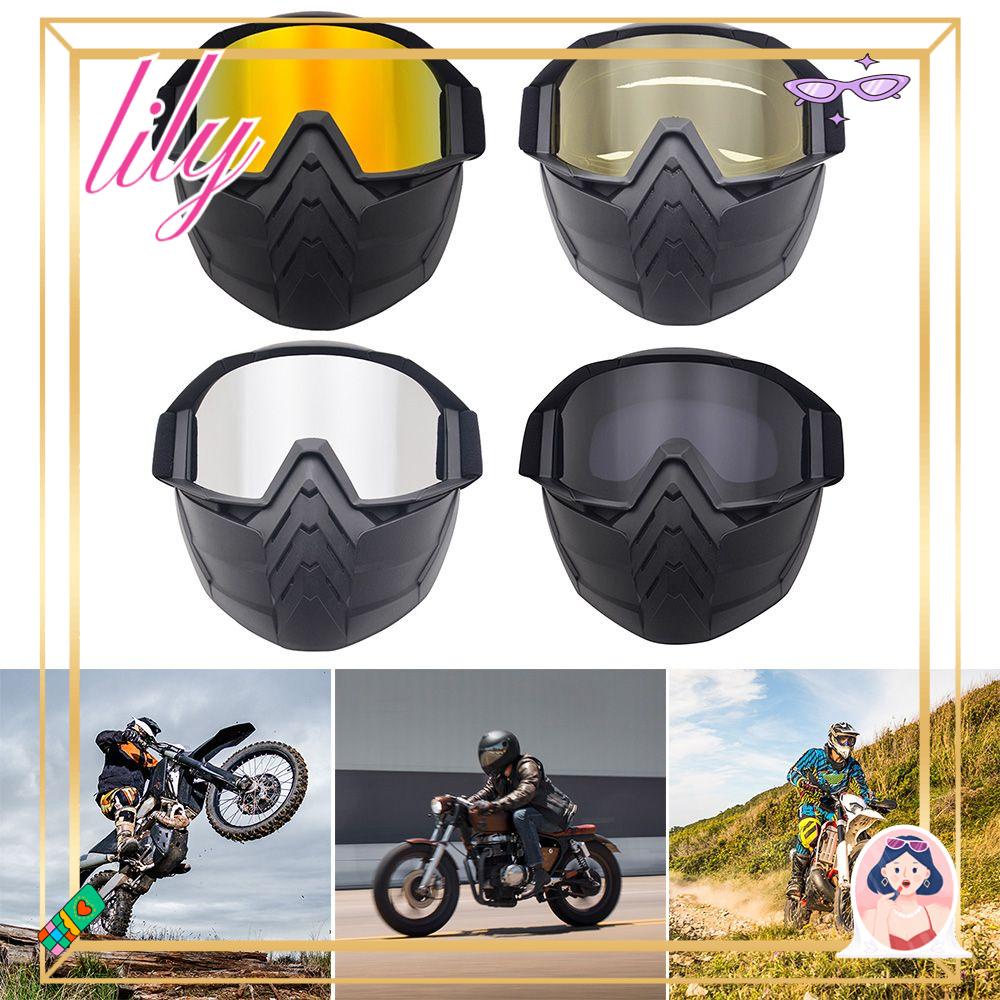 Lily Kacamata Motor Baru Bersepeda Anti UV Pelindung Mata Goggles Eyewear Motor Riding Protector Face Shield