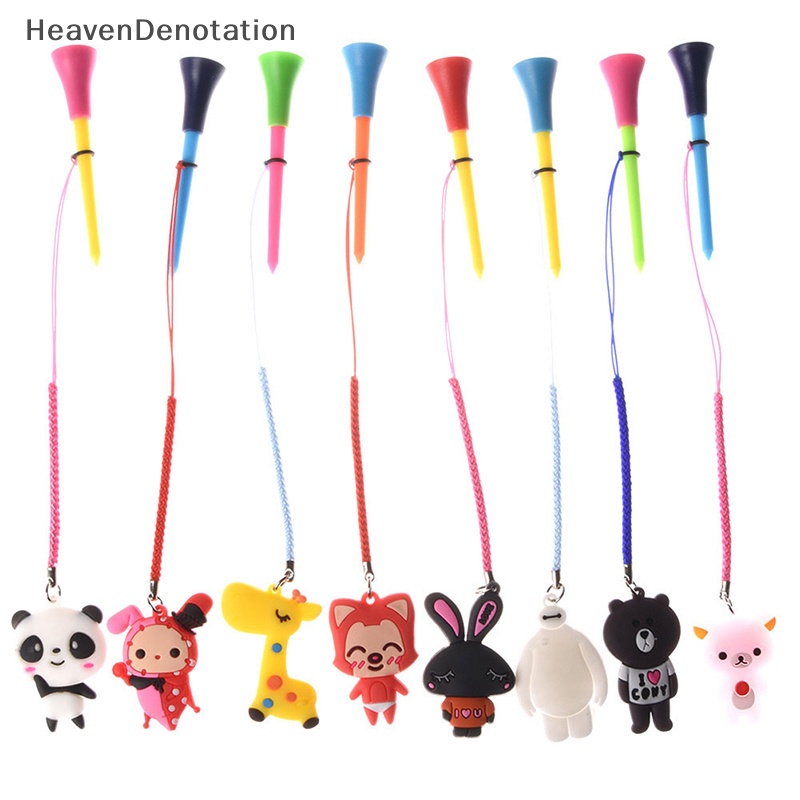 [HeavenDenotation] 1pc Tee golf Karet golf Plastik Duduk Mencegah Kerontokan Dudukan Bola Dan Tali Kepang HDV