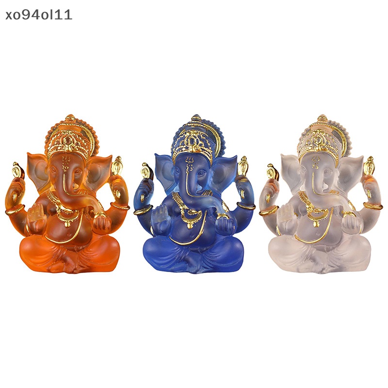 Patung Ganesha Dewa XO Bening Patung Gajah Hindu Ornamen Buddha OL