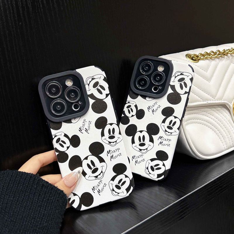 All New Hot Fashion Leather Soft Case IPhone 7 Plus 8 Plus X XS XR XS Max 11 13 12 14 PRO Max 14 Plus SE Mini Phone Case Girl Girl Women Cartoon Mikey Mouse Men