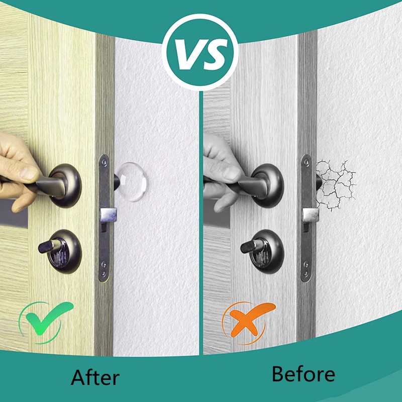 6pcs Transparan Bulat Silikon Anti-slip Bumper Furniture Door Stopper Meja Sudut Shockproof Buffer Dinding Perlindungan Anti-Tabrakan Pad Doorknob Peredam